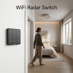 Sensor de Presencia Inteligente Tuya Smart Life, Interruptor Inteligente con Radar, Detección de 5 Metros, Ángulo Amplio de 120 Grados, Alerta Antirrobo, Notificación en la Aplicación - Product Image 1