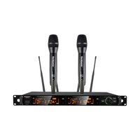 Mikrofon Nirkabel Profesional X10 Veida Long Distance 300m UHF True Diversity Lavalier Headset untuk Pertunjukan Panggung Infrared