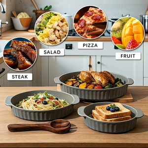 <span class=keywords><strong>Plat</strong></span> à gratin ovale personnalisé <span class=keywords><strong>en</strong></span> <span class=keywords><strong>terre</strong></span> <span class=keywords><strong>cuite</strong></span>, émaillé couleur unie, pour riz, lasagnes, poulet rôti, compatible <span class=keywords><strong>four</strong></span> - Product Image 6