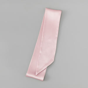 Color sólido flaco estrecho 100% bufanda de seda de morera cabeza cinta para el pelo bolso mango envoltura corbata paquete pañuelo para el cuello bufanda para mujer - Product Image 3