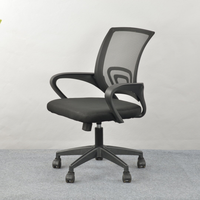 Chaise de bureau en maille noire, vente en gros directe d'usine, design moderne réglable, siège en tissu, best-seller