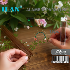 Filo Floreale Ilan 2mm 30cm Marrone 15 Pezzi per Composizioni Floreali - Product Image 3