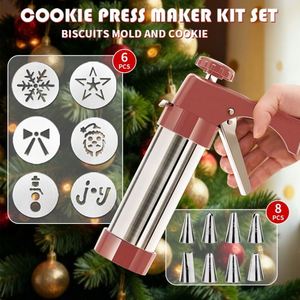 <b>Cookie</b> Press Kit Molds Butter Piping Nozzles Melt-in-your-mouth Baking <b>Tools</b> <b>Cookie</b> Extruder - Product Image 6
