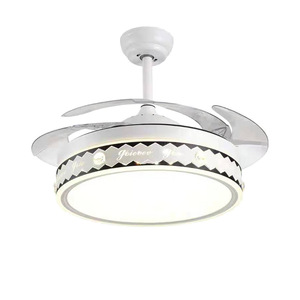 Ventilateurs de plafond modernes d'extérieur de 42 pouces (36 pouces) 110/220V, décoratifs, à 3 pales, design silencieux, moteur DC, alimentés par énergie solaire - Product Image 1