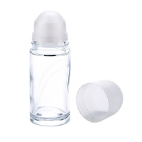 Vente en gros de flacons à bille en verre vides pour huile essentielle de massage de 20, 30, 50, 60, 80 ml avec couvercle