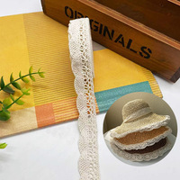 Accessoires de vêtements en stock : Bordure en dentelle pour canapés, textiles de maison, robes de poupées, style rétro, dentelle 100% coton