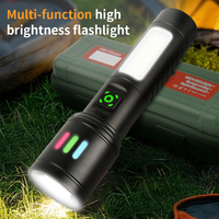 Bolsillo pequeño LED antorcha Clip luz batería seca Zoomable extensible personalizado linterna mano lámpara de luz blanca