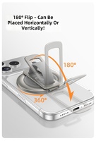 Support magnétique pour téléphone, anneau magnétique amovible, anneau magnétique pour téléphone en silicone imperméable pour coques iPhone et Android