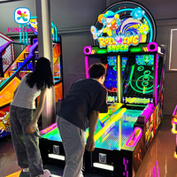 Mesin Permainan Koin 2 Pemain Funspace, Bowling Alley Roller, Olahraga Dalam Ruangan, Arcade, Mesin Permainan Keterampilan Penukaran Tiket