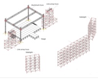 Estructuras de Aluminio para Escenarios, Formas y Tamaños Personalizables, Estructura de Aluminio Resistente para Conciertos