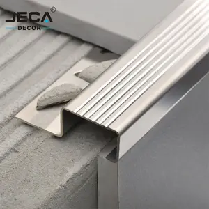 Strisce per gradini in acciaio inossidabile JECA fornitore Foshan per scale antiscivolo 304 parti per scale finiture per piastrelle in acciaio inossidabile