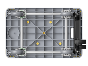 ग्रे नायलॉन ट्रॉली विरोधी डिजाइन भारी लोड क्षमता प्लेटफॉर्म ट्रक भारी शुल्क गोदाम रसद हाथ ट्रक 110*65 सेमी - Product Image 4