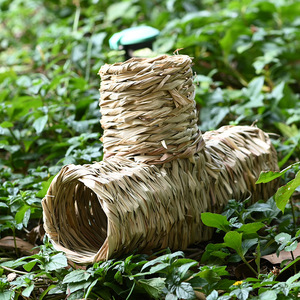 Explosies Verschillende Natuurlijke Poreuze Ontsnappingspijp Stro Hamster Gouden Beer Konijn Totoro Molair Landschap Bamboe Hout Ambachten - Product Image 3