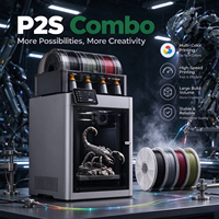 AI P2S 3D Otomatis Baru PLA Kecepatan Cetak Cepat Maks 600mm/s Desktop Tertutup Core FDM Multiwarna Prototyping 1 Tahun Layar Besar 3D