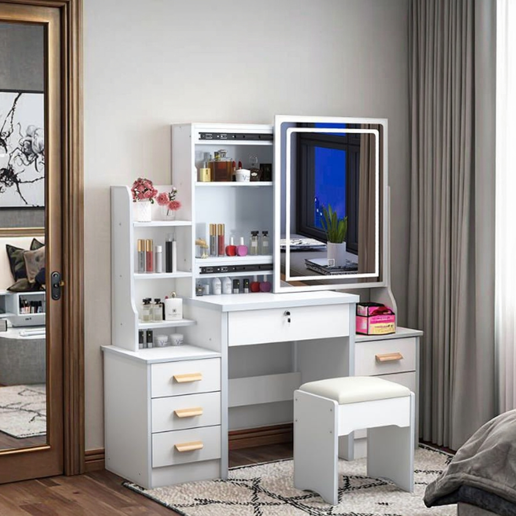 Vanity Desk with Drawers Stylish Makeup Storage Solutions