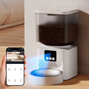 4L 투야 앱 제어 애완동물 용품 도매 인터랙티브 자동 동물 급식기 타이머 HD 카메라 스마트 고양이 사료 디스펜서 - Product Image 1