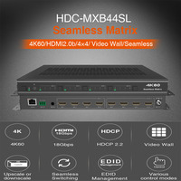 Commutateur matriciel HDMI 18G 4x4 sans soudure avec contrôleur de mur vidéo, contrôle Web RS232