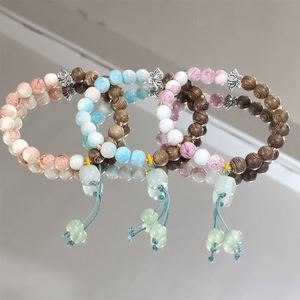 Chinese Style 8mm Agalmatolite <b>Beads</b> Tassel <b>Bracelets</b> Handmade Natural Crystal <b>Bead</b> <b>Bracelet</b> Sandalwood <b>Bead</b> Braided <b>Bracelet</b> - Product Image 3