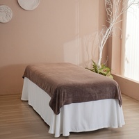 Housse de table cosmétique en velours, drap de massage avec trou pour le visage, 230x120cm, en polaire corail douce et respectueuse de la peau