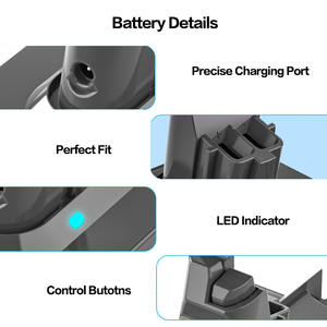 Reemplazo de baterías de aspiradora de mano de 21,6 V y 5000mAh para <span class=keywords><strong>Dyson</strong></span> <span class=keywords><strong>V6</strong></span> V7 V8 <span class=keywords><strong>Absolute</strong></span> Trigger Animal Series V03 SV04 SV11 - Product Image 2
