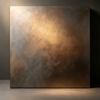 Panneau mural en métal mat givré doré, résistant à l'humidité, prix de gros, pour la décoration de salles d'exposition