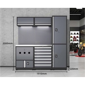 2025 Best Metal Complete Mechanical Workshop Cupboard Cabinet Customized OEM for Garage Organization Combination <strong>Workstation</strong> - Product Image 5