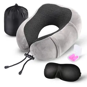 Neck pillow wholesale With Custom Logo Neck Message Memory Foam Travel Pillowcover