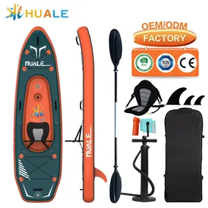 Huale Hot Bán Kayak 1-người không có nước Inflatable chèo thuyền với mái chèo Inflatable Catamaran thuyền diều Kayak gấp