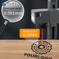 Nueva Máquina de Marcado Láser de Fibra de 20W YIIJET de Escritorio, Refrigerada por Aire, Área de Impresión de 110x110mm, Grabado en Plástico/Cartón/Madera/Metal, Formato DXF