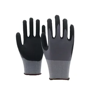 GANVEMAN gants industriels légers personnalisés pour le travail à écran tactile de sécurité pour le jardinage gants en caoutchouc enduits de nitrile