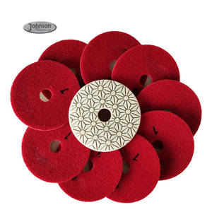 מחיר מבצע הנמכר ביותר 3 צעדים רטוב יבש שימוש 4 אינץ' רפידות ליטוש יהלומים לאבן שיש גרניט - Product Image 6