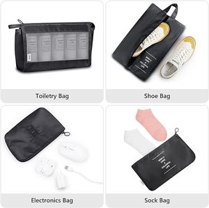 Du lịch hành lý lưu trữ túi 9 mảnh đặt quần áo tổ chức Túi du lịch Phụ kiện Lưu trữ Set - Product Image 3