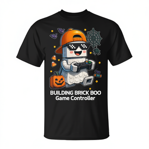 T-shirt pour garçons avec contrôleur de jeu Building Brick Boo, costume d'Halloween - Product Image 2