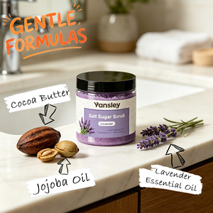 Gommage corporel hydratant et exfoliant Yansley contenant de l'huile de noix de coco, de l'aloe vera, des propriétés anti-rides et blanchissantes - Product Image 4