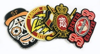 Écusson Tissé Thermocollant Personnalisé, Badge d'Applique avec Logo de Marque pour Vêtements