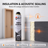 Mousse PU à faible rétrécissement pour l'installation de portes intérieures en bois, mastic en mousse de polyuréthane