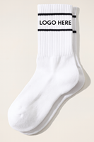 Chaussettes décontractées personnalisées avec logo pour hommes et femmes, chaussettes de sport rayées pour la gym, vente en gros Glacier
