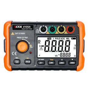 VC4105A Digital Earth Resistance Tester, Manual Range 0-2000Ω, DC 1500V Ground Resistance <b>Meter</b> <b>For</b> Electrical Engineering - Product Image 1