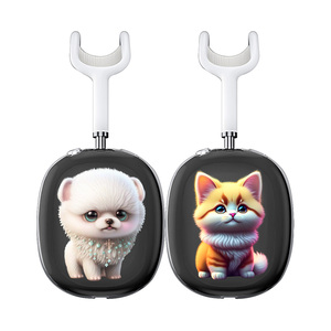 Coque souple de luxe pour animaux de compagnie pour casque <span class=keywords><strong>AirPods</strong></span> <span class=keywords><strong>Max</strong></span> Matériau TPU transparent pour chien et chat - Product Image 6