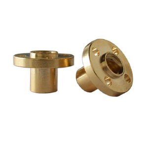 Brass Flange Nut M10 Metric 18mm Height CNC Machined Round Head <b>Threaded</b> One End General Industry Use - Product Image 3