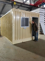 Maison conteneur pliable pour hébergement en milieu rural et appartement hôtelier – Cabane en acier confortable de 20 pieds avec cuisine et salle de bain à faible coût