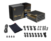 Alimentation électrique modulaire complète MSI MEG Ai1600T PCIE5 ATX3.0 DC, alimentation électrique de classe Gold 1600W pour ordinateur de bureau de jeu