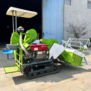 Mini-moissonneuse-batteuse pour blé et riz avec moteur et transmission par engrenages, moissonneuse de céréales multifonctionnelle - Product Image 1