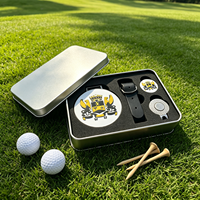 Ensemble cadeau de golf personnalisé avec impression personnalisée, sac de golf avec nom personnalisé, étiquette de membre, marqueur de balle de golf gaufré fantaisie