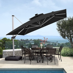 Parasol solaire à bras articulé haut de gamme pour restaurant commercial extérieur, entièrement en aluminium, avec éclairage LED - Product Image 2