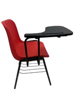 Tablette d'écriture OK-505XNS, support pour tablette, coque en PP mat, siège rembourré, chaise d'école et de formation, capacité de 600 lb avec tablette d'écriture