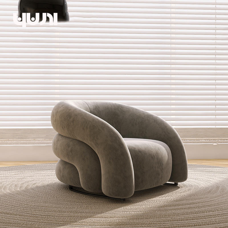 Fauteuil gris [velours]