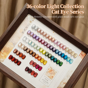 AILANUO 36 Colors Chrome <b>Cat</b> Eye Gel Polish Set Non Wipe <b>Cat</b> Eye <b>Top</b> Coat Gel Nail Polish TPO/Hema Free OEM ODM Nails - Product Image 2
