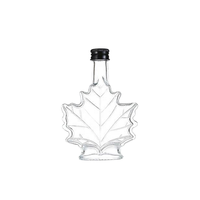 Fabricant de petites bouteilles de sirop d'érable et de vin Vente en gros 250ml 100ml 50ml Mini bouteilles en verre avec feuille d'érable
