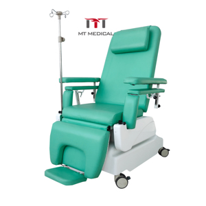 Poltrona Reclinabile Elettrica Regolabile MT MEDICAL per Dialisi con Inclinazione dello Schienale 0° ° -75 °   Asta per infusione per uso clinico nefrologico. - Product Image 4